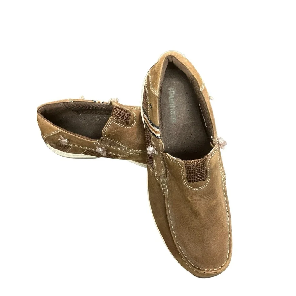 Durham Windward Boat Shoe SlipOn Driver Loafer Brown Leather Suede Mens‎ Size 9